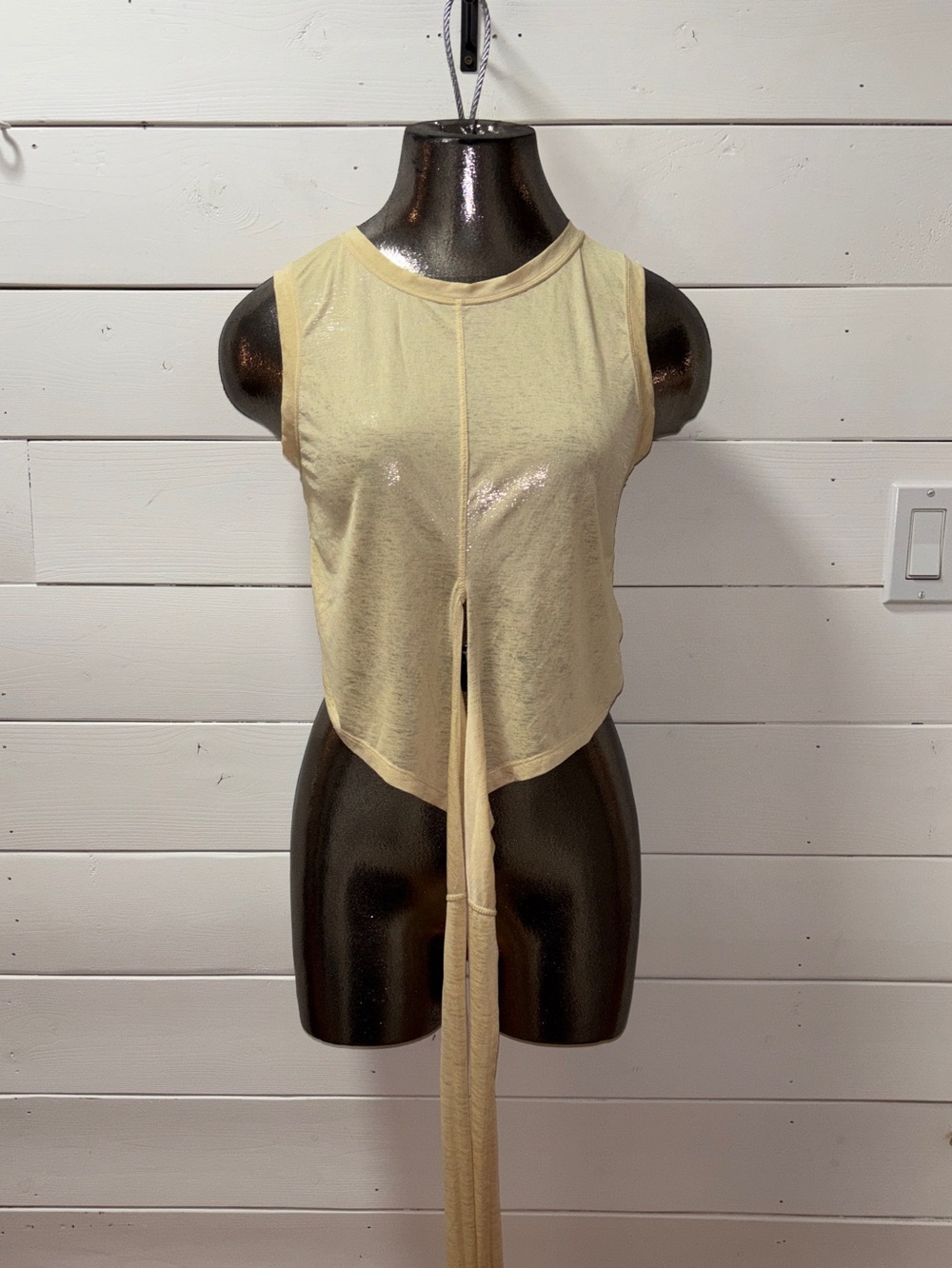 Fabletics Wrap Tie Tank Top Beige Size M - Picture 2 of 9